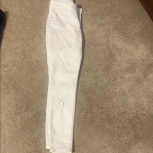 Women’s super skinny ankle white jeans